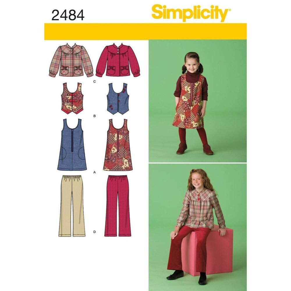 #2484 Simplicity Pattern Girls Separates Size 7 8 10 12 14